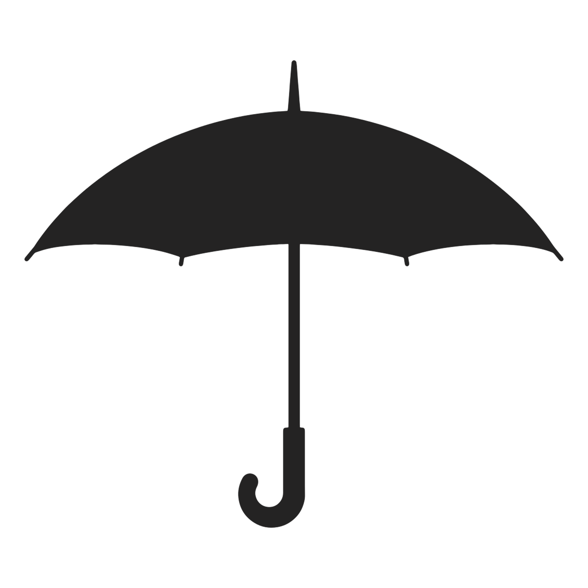 simple open umbrella silhouette by