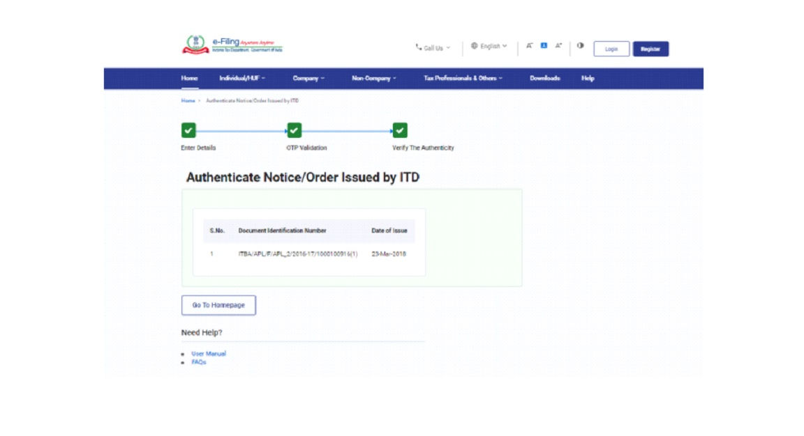 Step 2.2 OTP Verification